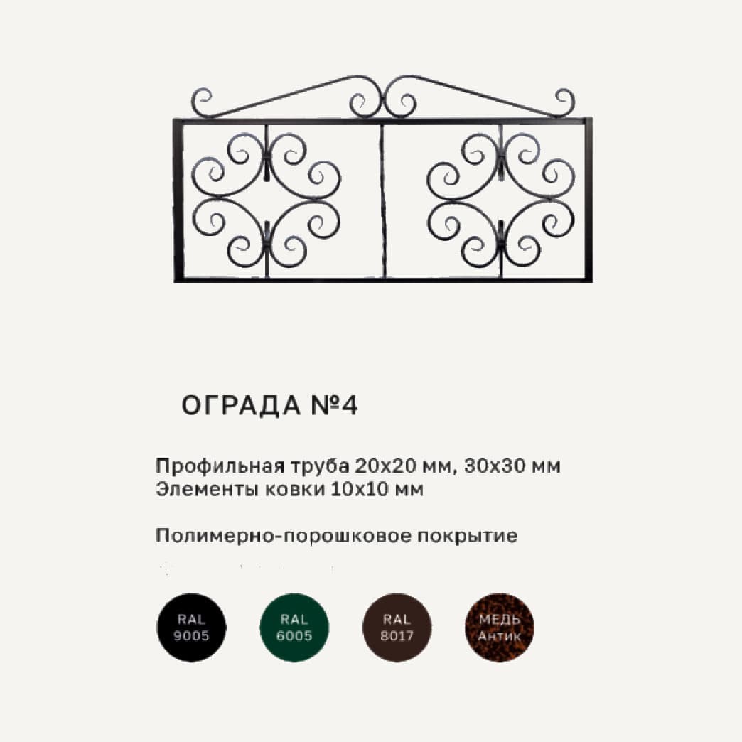 Оградки, Ограда с розетками